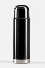 Sleek black vacuum insulated bottle