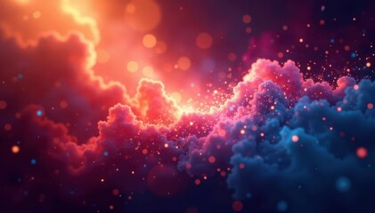 Celestial, ethereal light bursts, glittering dust motes, glitter, cosmic, bright