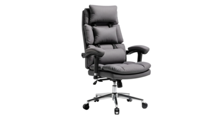 Comfortable Gray Ergonomic Office Chair with Adjustable Features