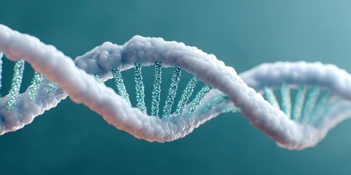 Molecular DNA helix illustration for science and biotechnology.