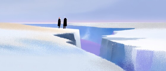 Climate researchers observe glowing fissures in vast Arctic ice.