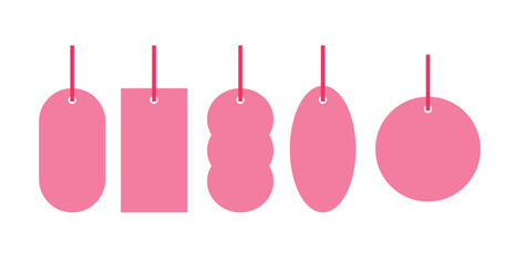 Design hang tag pink sweet strawberry