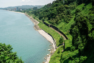Batumi Botanical Garden Coastal Landscape. Nature and Travel in Georgia