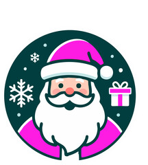 Ilustración detallada de Papá Noel navideño en múltiples colores vibrantes, diseño vectorial festivo con estilo moderno y expresivo, ideal para decoraciones de temporada, proyectos creativos, tarjetas