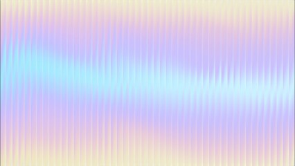Ribbed glass background with refraction effect. Reeded glass with iridescent gradient. Abstract background