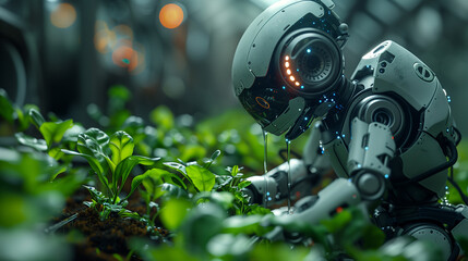 Obraz premium Innovación Verde: Armonía entre Tecnología y Naturaleza