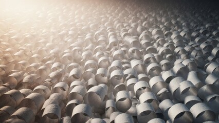 Obraz premium Elegant curves of paper shavings create a mesmerizing texture in soft light