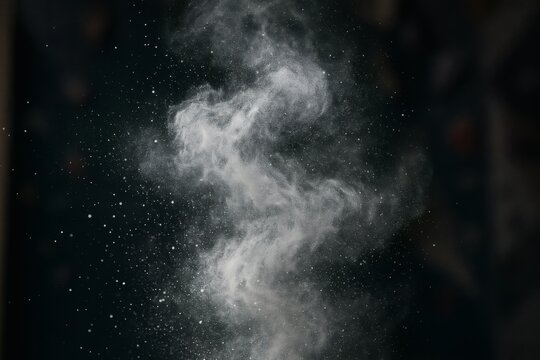 High Detail Macro of Chalk Dust Swirling in Indoor Climbing – Sports, Fitness, Training, Athlete, Action, Gym