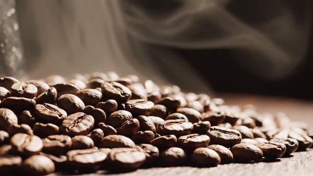 Aromatic Coffee Beans A CloseUp View of Roasted Goodness.