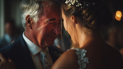 Father daughter dance at wedding reception formal attire emotional moment special occasion memories cherish