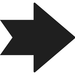 Black Arrow Symbol Pointing Right on Transparent Background Minimalist Graphic Element for Directional Guidance and Navigation