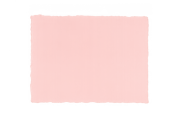 Pink ripped paper rectangle with blank space for message or text on a transparent background
