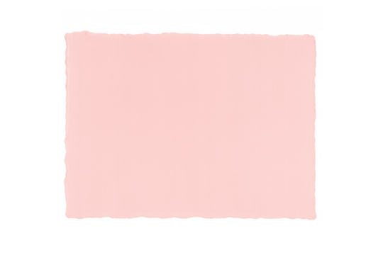 Pink ripped paper rectangle with blank space for message or text on a transparent background