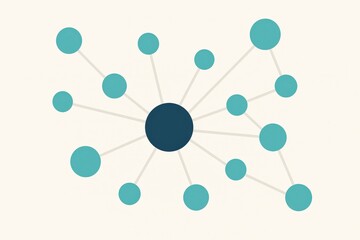 Abstract network visualization with connected nodes representing data flow and information exchange in a seamless digital environment reflecting innovation and connectivity
