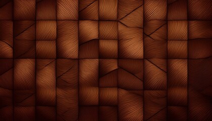 Fototapeta premium dark brown textured surface with a repeating square pattern