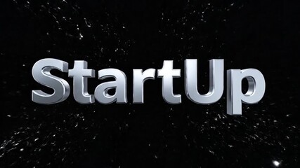 Startup graphic with dynamic design conceptual business imagery for presentation or promotion