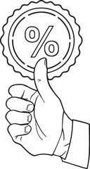 price tag discount icon vector shopping coupon badge for promotion symbol illustration for web and app template design
