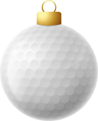 golf christmas glass hanging ball