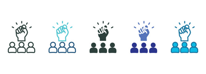 Empowerment Icon Set Multiple Style Of