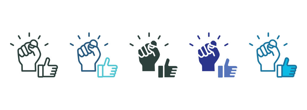 Encouragement Icon Set Multiple Style Of