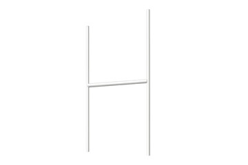 Naklejka premium Rugby or american football goalpost, white h-shaped sports equipment for a field goal, cutout with transparent background