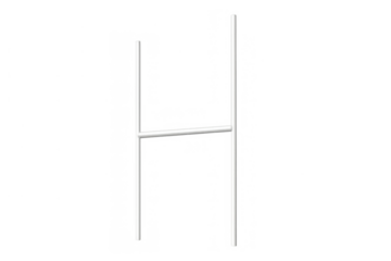 Rugby or american football goalpost, white h-shaped sports equipment for a field goal, cutout with transparent background