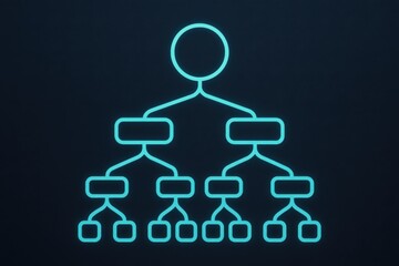 Innovative organizational flowchart illustrating hierarchical structure with interconnected nodes and pathways showcasing collaboration and strategic alignment for optimal efficiency