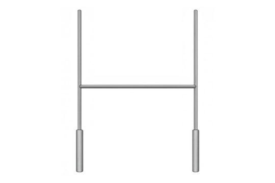 Rugby goal post with transparent background, sport equipment for scoring points, field goal kicking practice