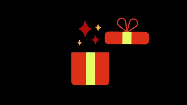 Animated SURPRISE icons in thin line style