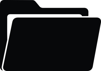Illustration open folder file document archive silhouette vector