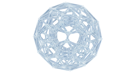 Futuristic Glowing Wireframe Geometric Structure Abstract Design