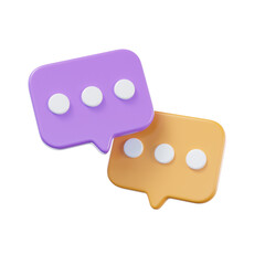 3D Render of Speech Bubbles for Chat and Communication