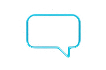 Naklejka premium Speech bubble icon creating a glowing neon effect for online communication and social media chat applications