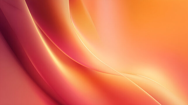 Aperol orange sunset coral abstract background. Vibrant warm color gradient blend. Smooth glow transition. Summer citrus tones. Soft blur texture with radiant light and airy flow. Modern overlay.