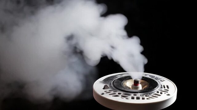 Steamy humidifier detail, perfect for health and wellness themes or close-up  examples