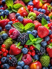 Obraz premium A colorful cluster of juicy berries awaits