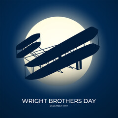 Wright Brothers Day background vector illustration. Suitable for wright brothers day celebration.