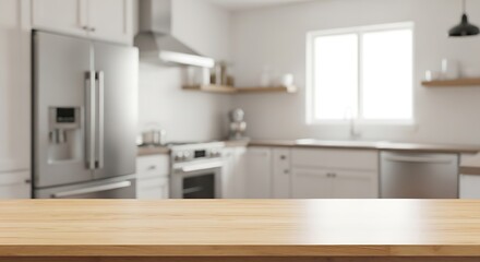 Bright White Kitchen With Wood Countertops and Modern Appliances for a Clean, Open Space