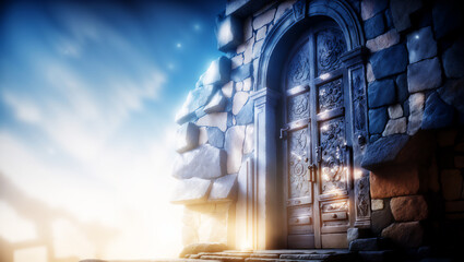 古い城門　AI生成素材