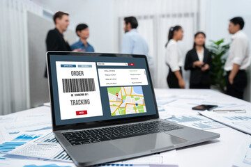 Delivery tracking system for e-commerce and brisk online business to timely goods transportation and delivery