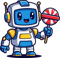 charming android savors a swirling sweet, sparking playful digital dreams