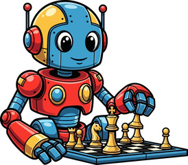 ai strategist robot conquers chessboard with ingenuity and digital power