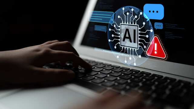 AI interface showing prompt error warning and system alert. AI prompt failure can lead to incorrect output or hallucination. Managing AI prompt error is crucial in safe AI deployment. Spline