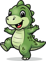 Fototapeta premium enthusiastic green hatchling embarks on a delightful exploration of wonder