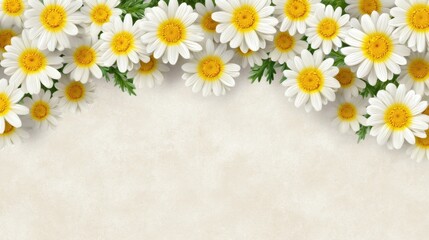 Obraz premium Fresh and Bright Daisies on a Soft Background for Spring and Summer Decor, Perfect for Card Designs and Floral Arrangements