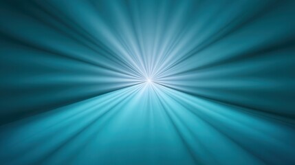 Fototapeta premium Abstract burst of light in teal tones creating dynamic rays and depth, evoking feelings of calmness, freshness, and inspiration in visual design