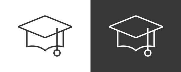 Graduation Icon Set Vector Collection Isolated In Black And White