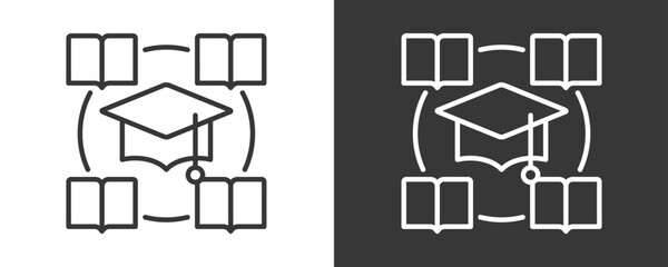 Faculty Icon Set Vector Collection Isolated In Black And White