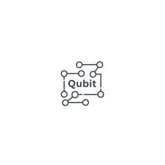 Qubit Diagram - Interconnected Nodes in Quantum Computing.