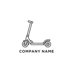 Modern Electric Scooter Logo Design.